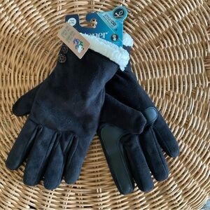 NWT Women’s Isotoner Black Gloves L/XL Smart Dri and Touchscreen Technology